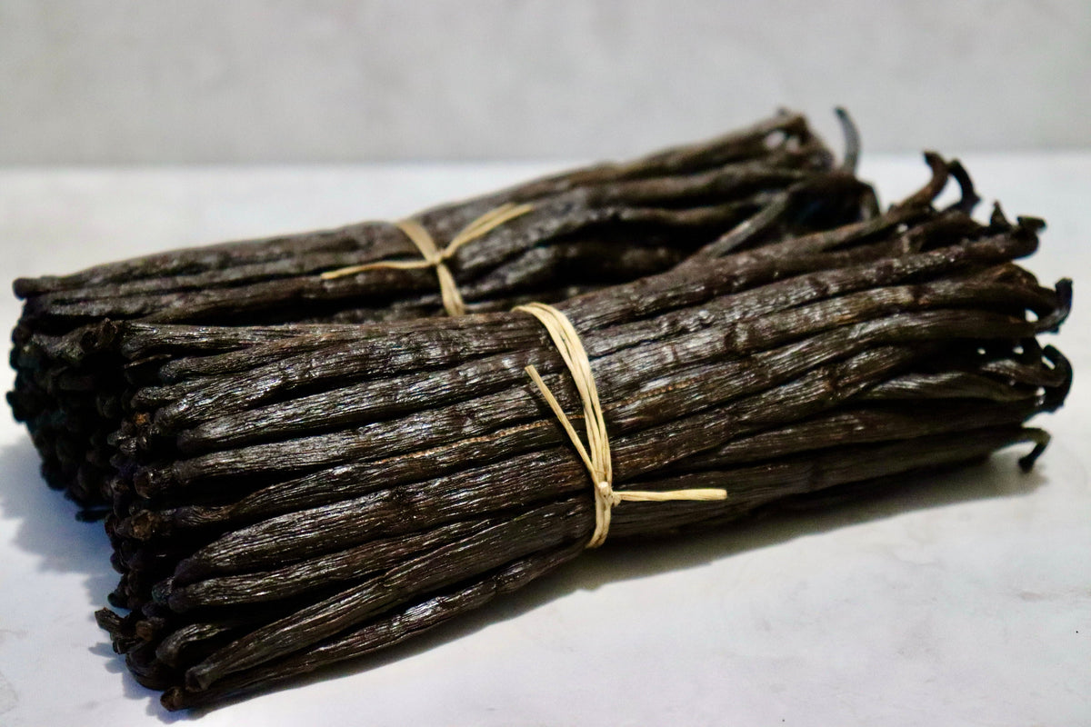 20 extra-large organic Madagascar Grade B vanilla beans