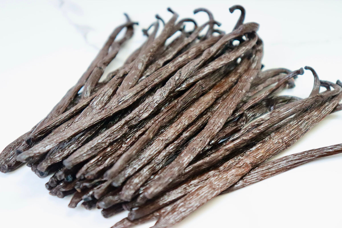 20 organic Madagascar Grade B vanilla beans for extract